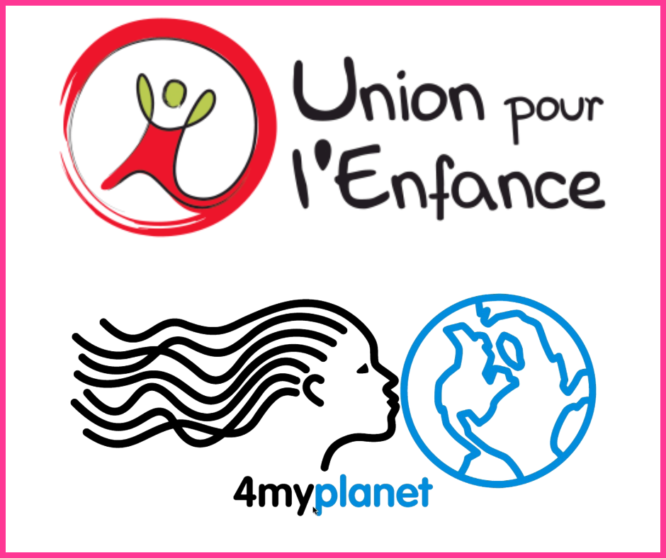 Logo associations union pour l'enfance et 4 my planet 